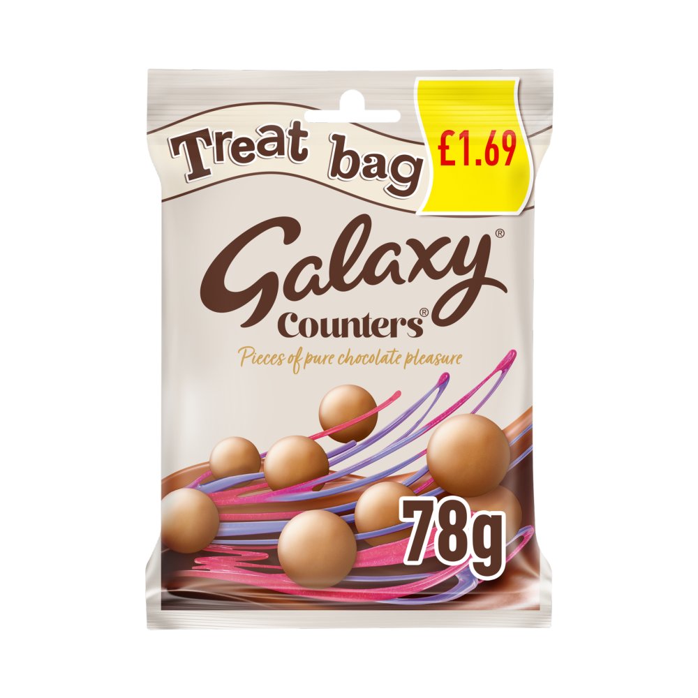 20 X Galaxy Counters Chocolate Treat Bag - 78Gm