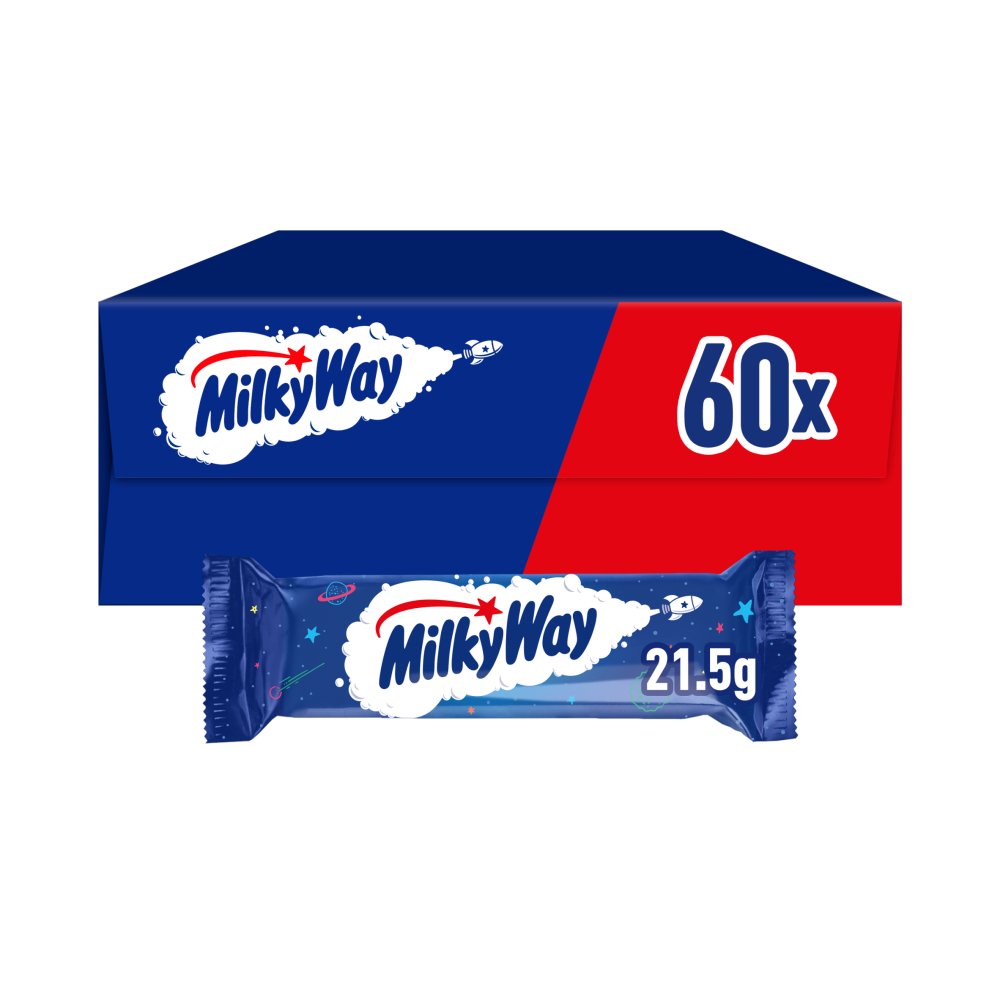 60 X Milky Way Milk Chocolate Snack Bar - 21.5G