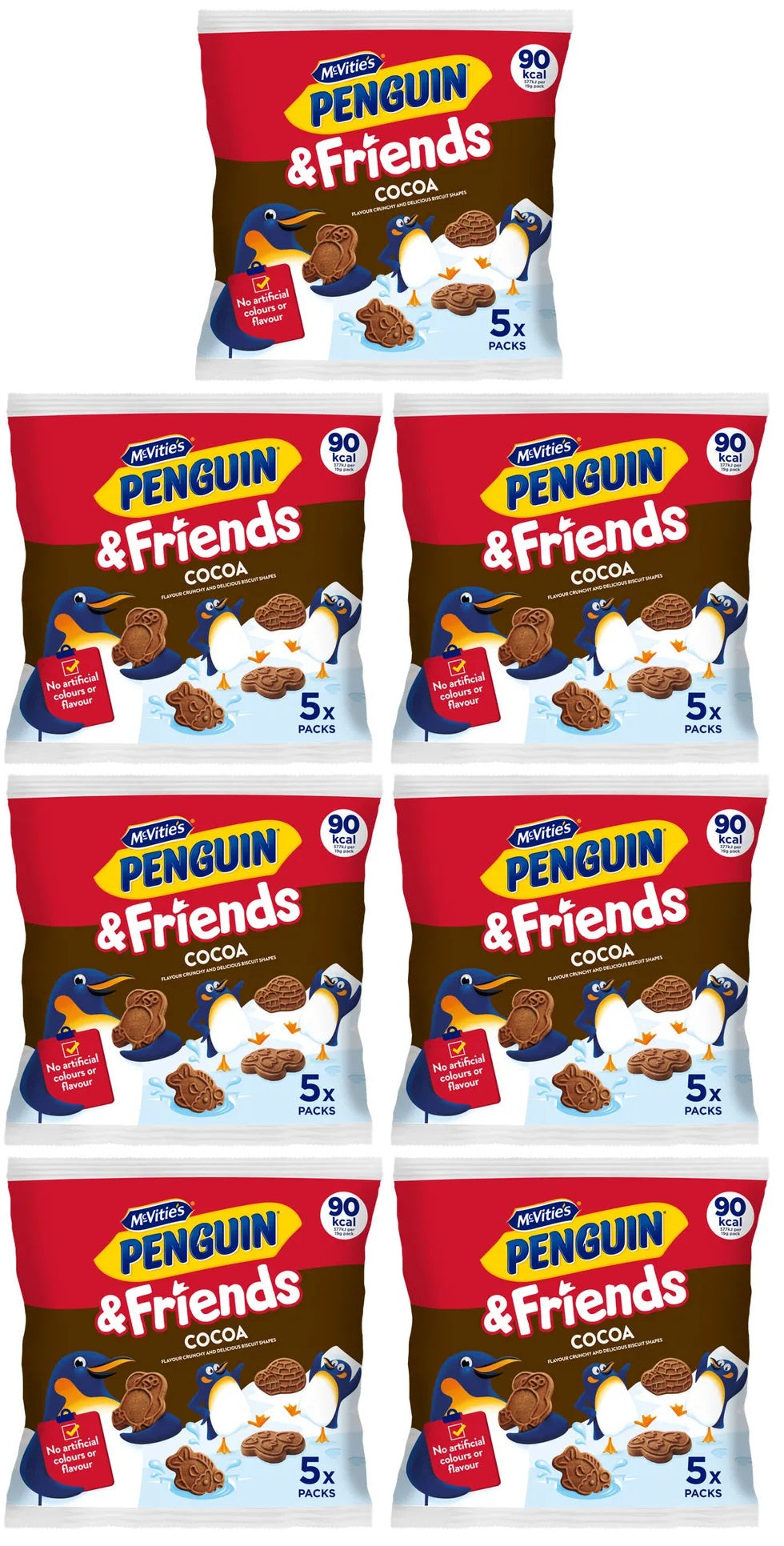 7 x Mcvities Mini's Penguin Cocoa - 5X20GM