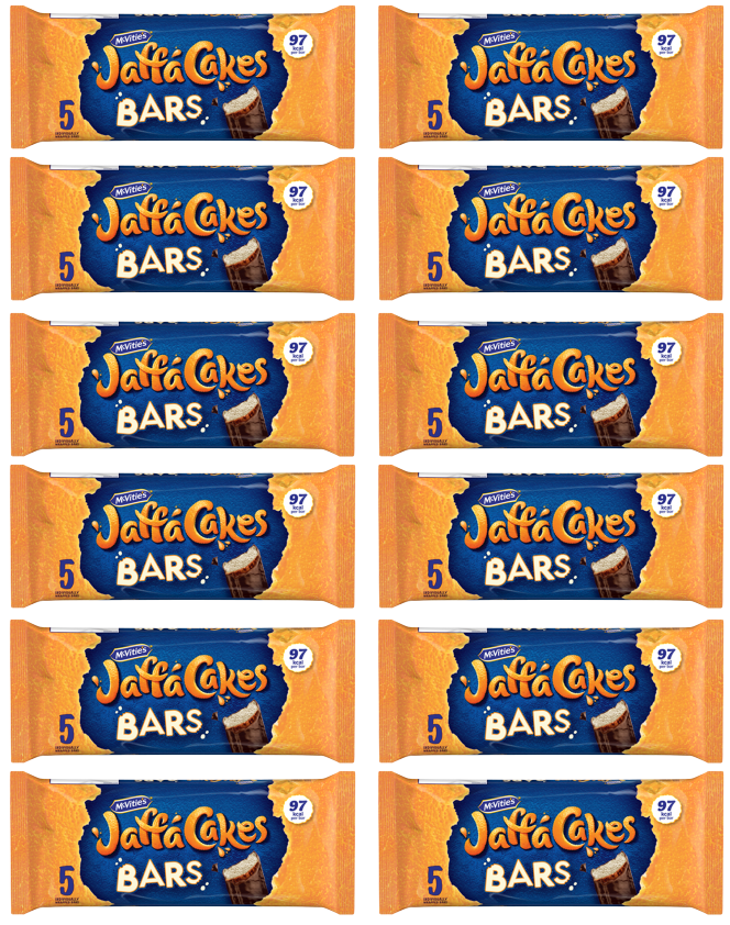 12 x Mcvities Jaffa Cakes 5 Cake Bars 5'S