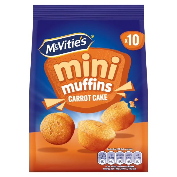 10 X Mcvities Mini Carrot Cake - 100Gm