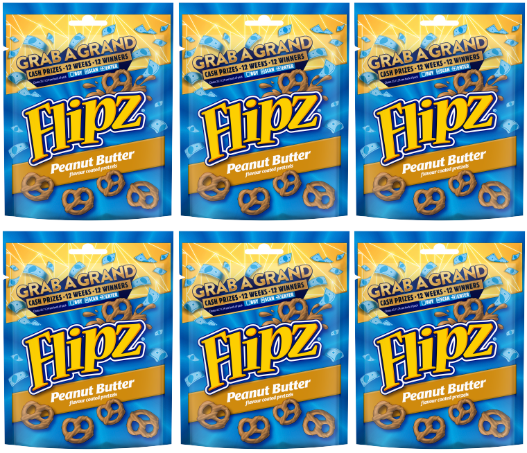 6 x Flipz Peanut Butter Pretzels - 90GM