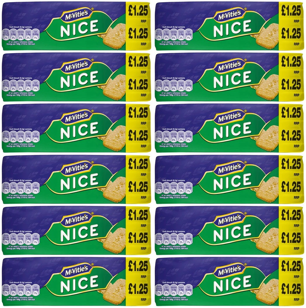 12 x Mcvities Nice  - 250GM
