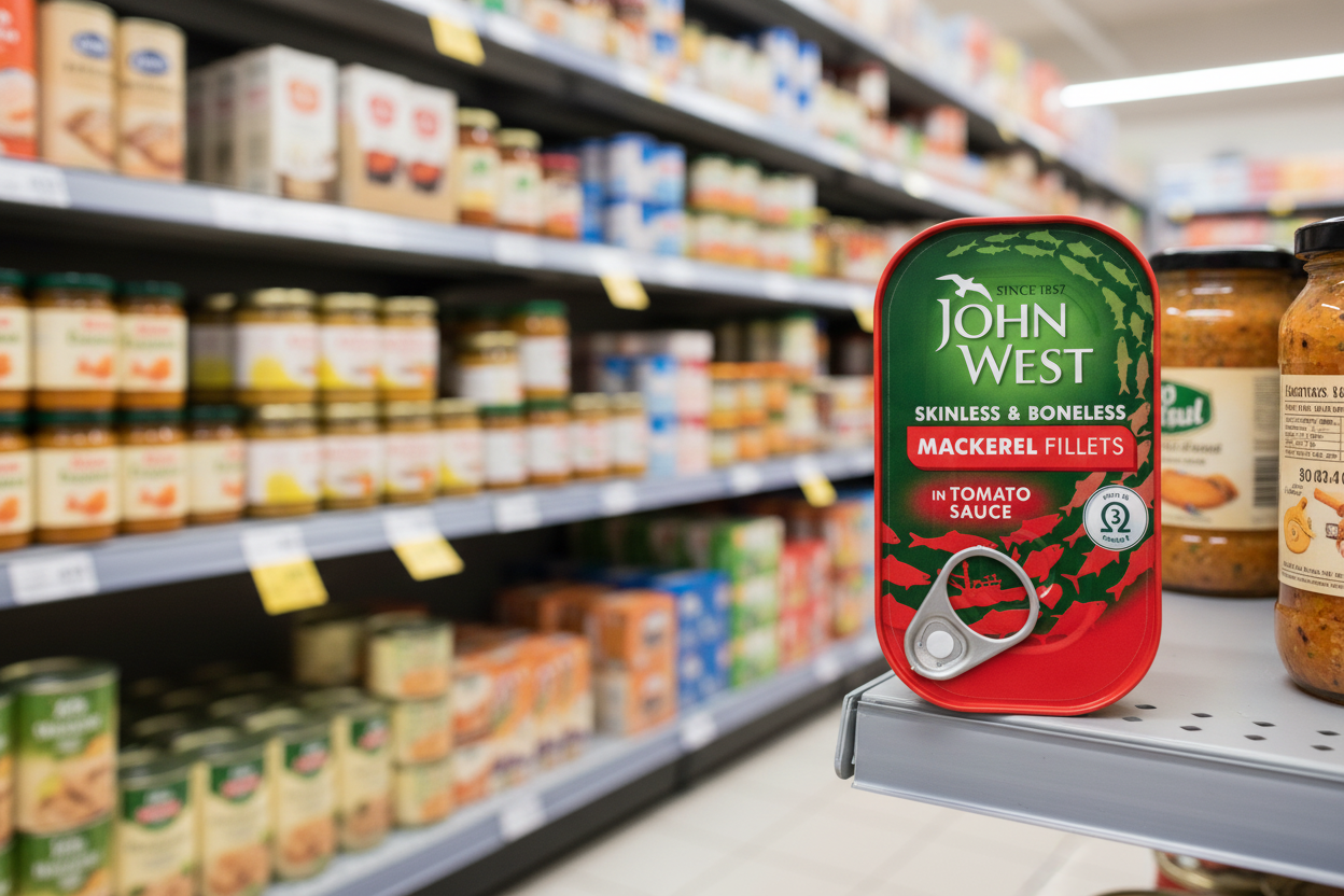 10 x John West Mackerel Fillets Tomato Sauce 125Gm