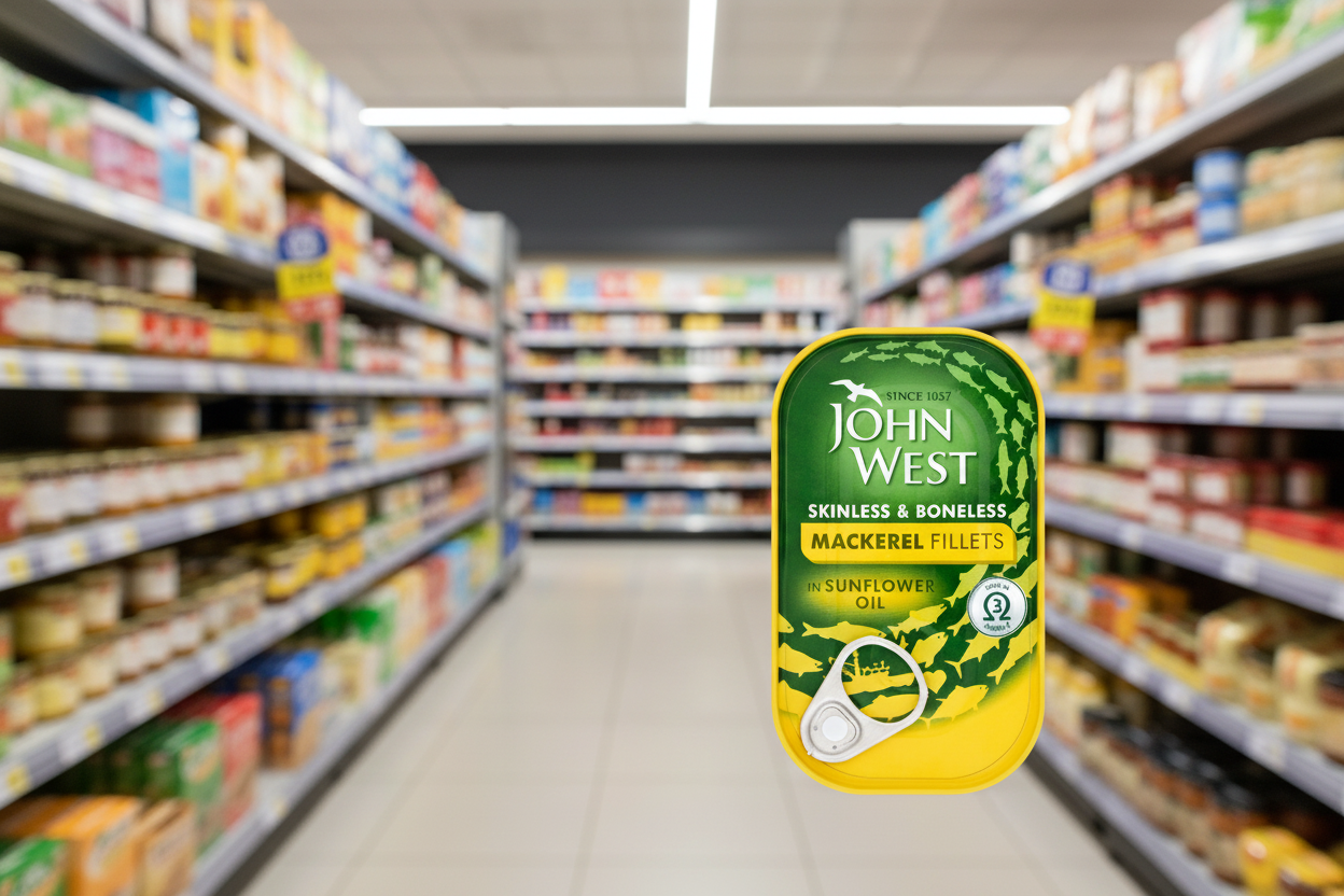 10 x John West Mackerel Fillets Sunflower Oil 125Gm