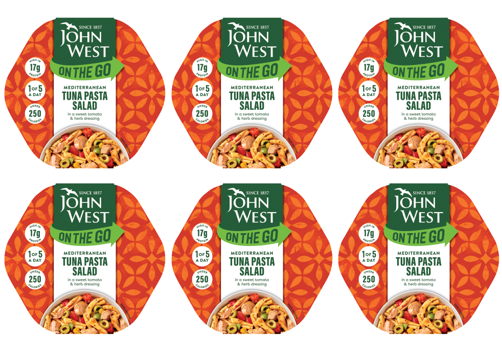 6 x John West Tuna Lunch On The Go Mediterranean 220Gm