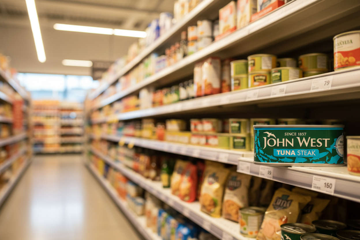 12 x John West Tuna Steak In Brine 160G