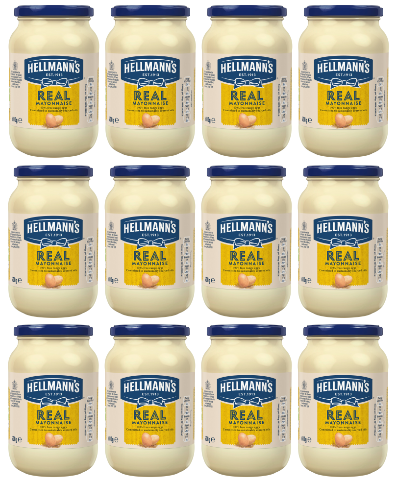 12 x Hellmanns Mayo Real - 600G