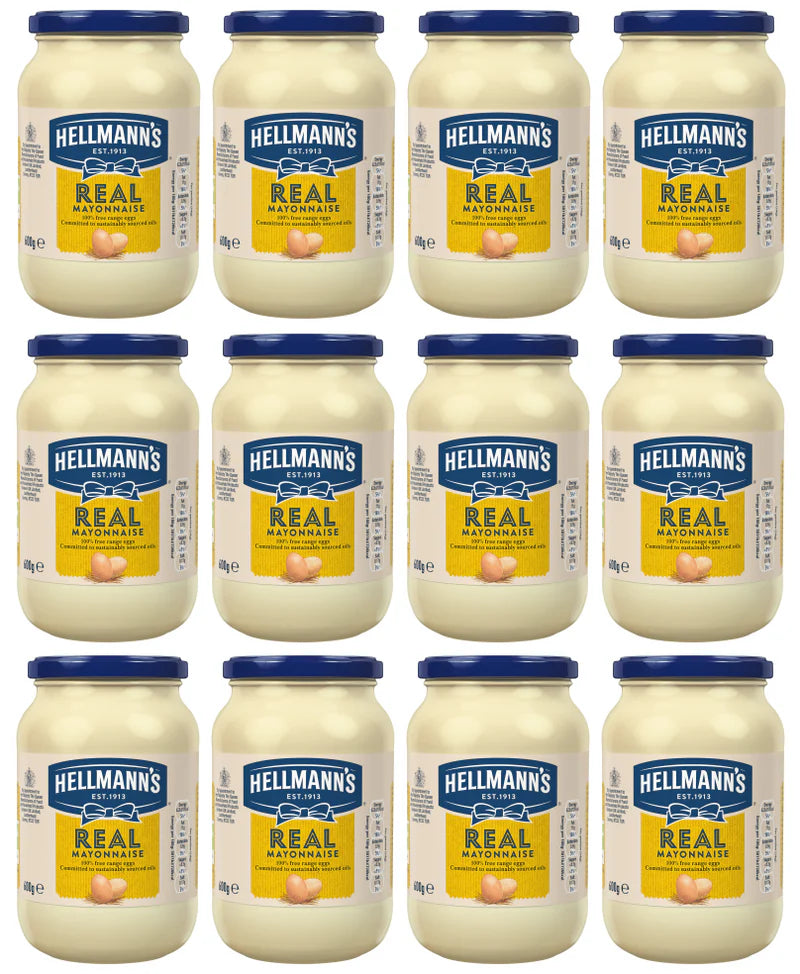 12 x Hellmann's  Mayonnaise Real 600 G