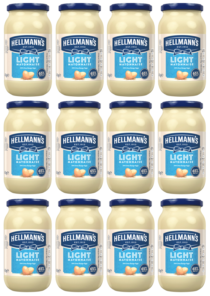 12 x Hellmanns Mayo Light 400G