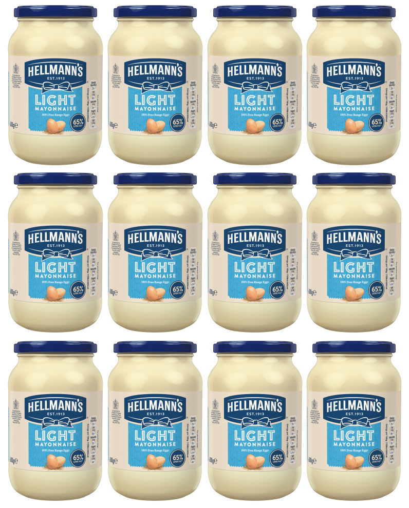 12 x Hellmanns Mayo Light - 600G