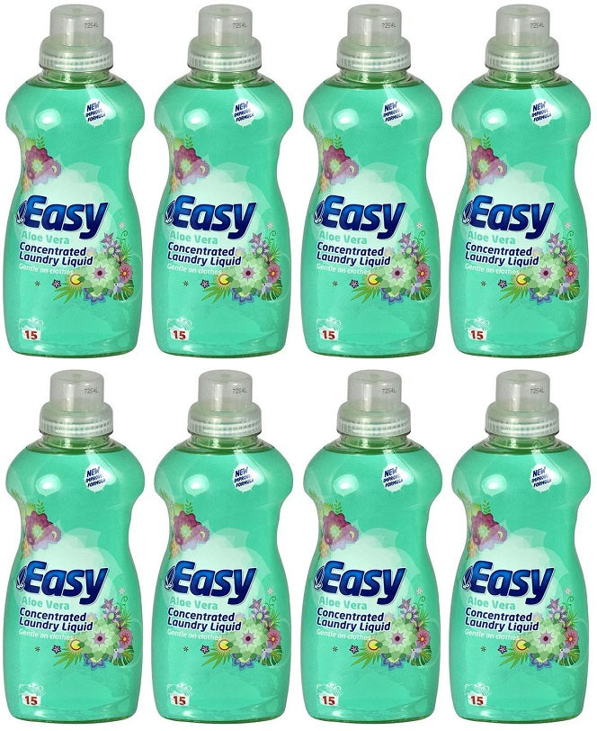 8 x Easy Liquid Laundry Aloe Vera - 750ML