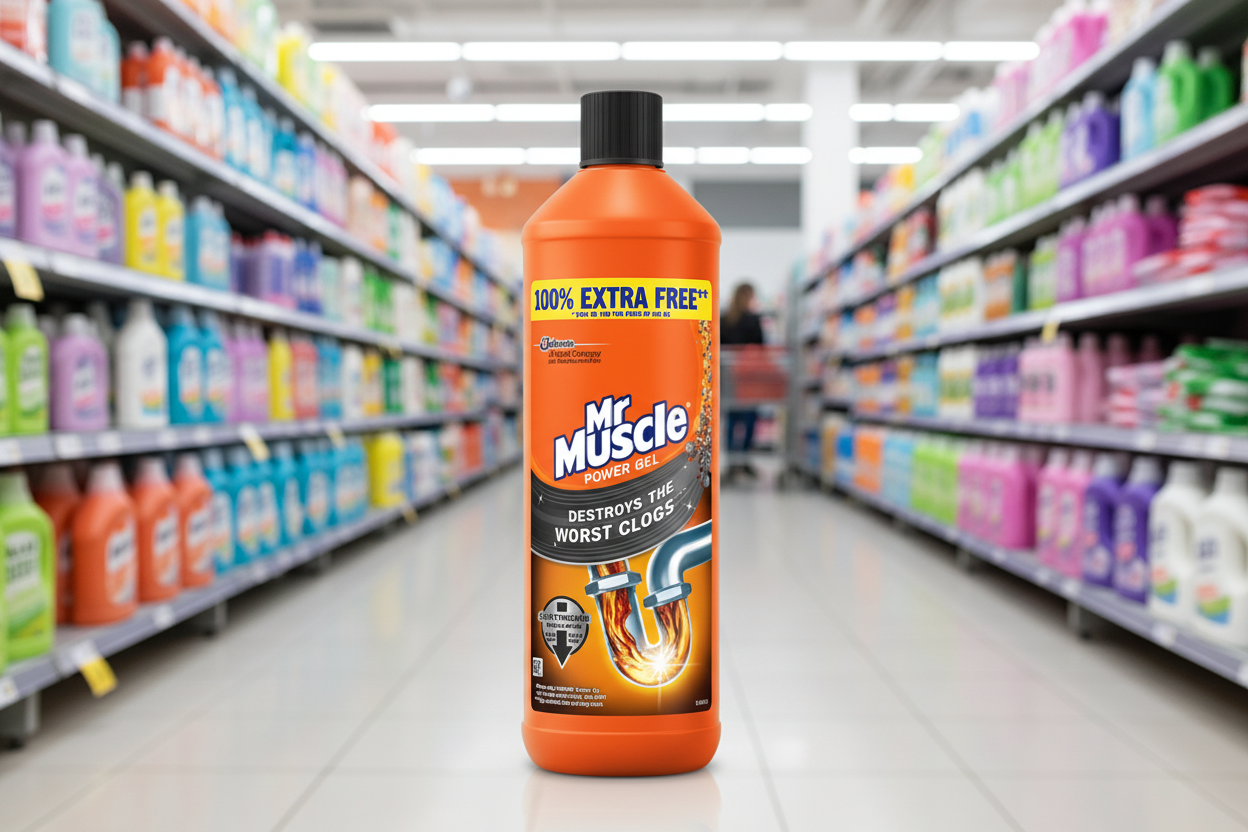 6 x Mr Muscle Sink & Plughole +100% 1 Litre