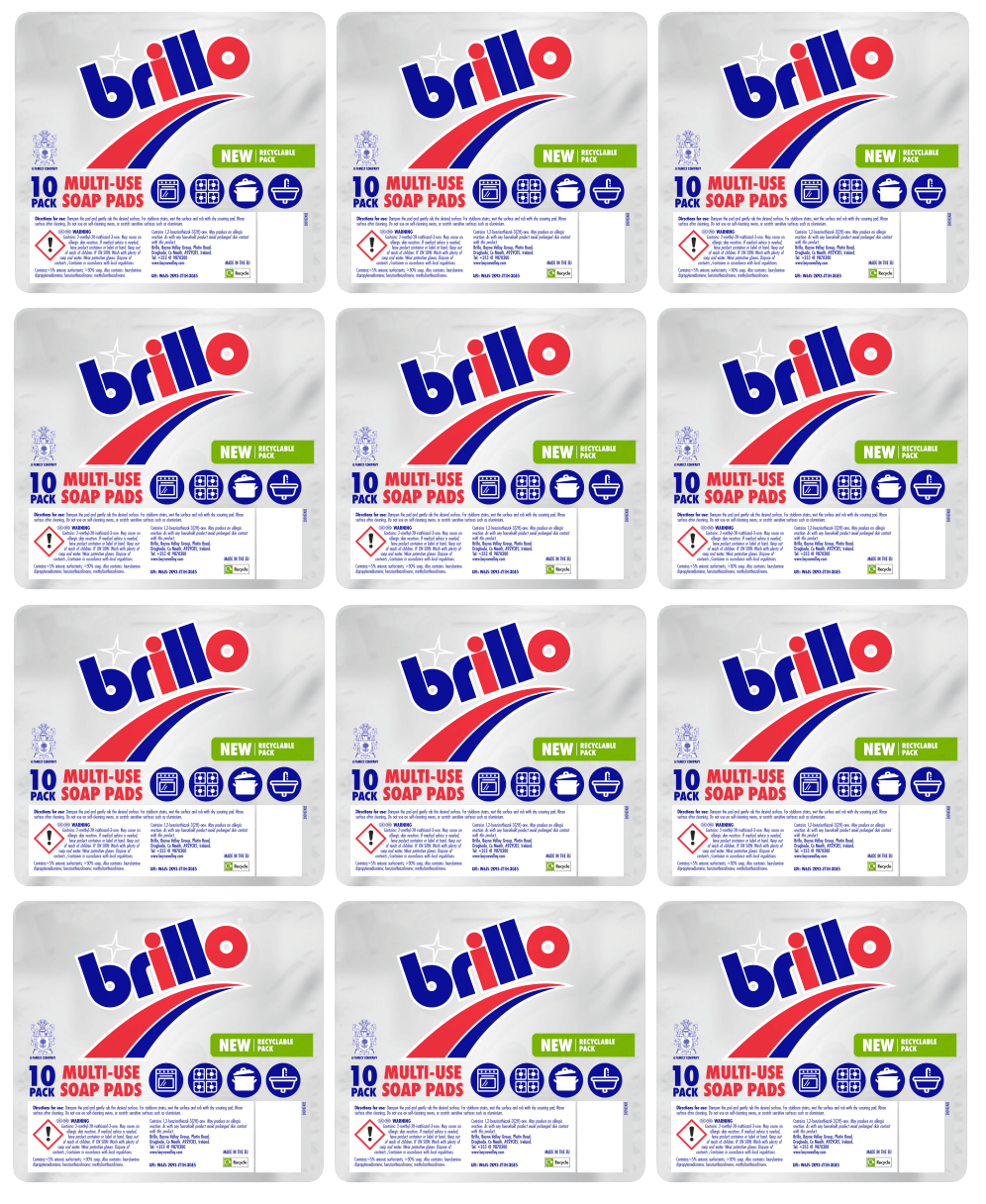 12 x Brillo Pads 10 Pack