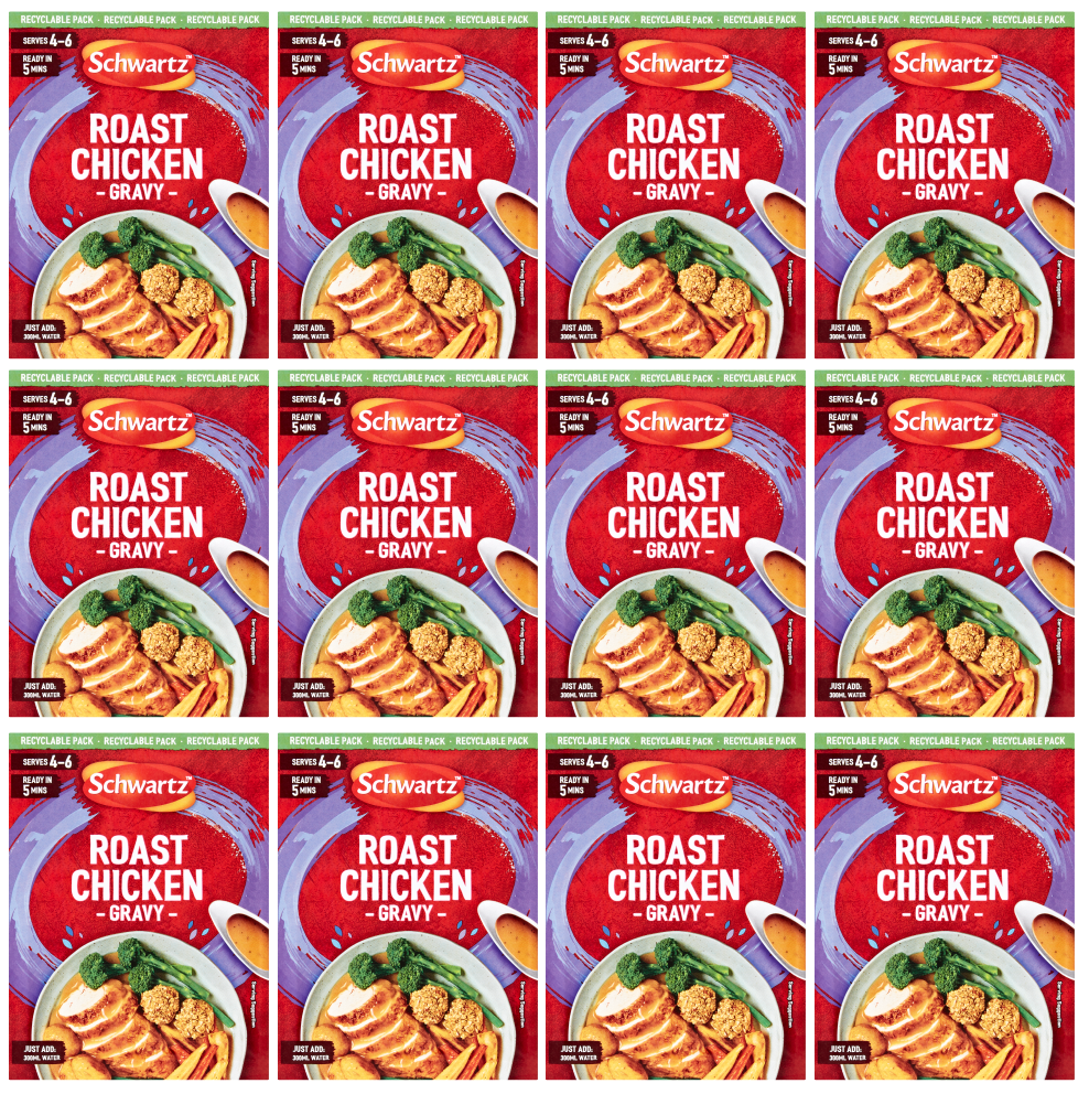 12 x Schwartz Roast Chicken Gravy Sachet 26G