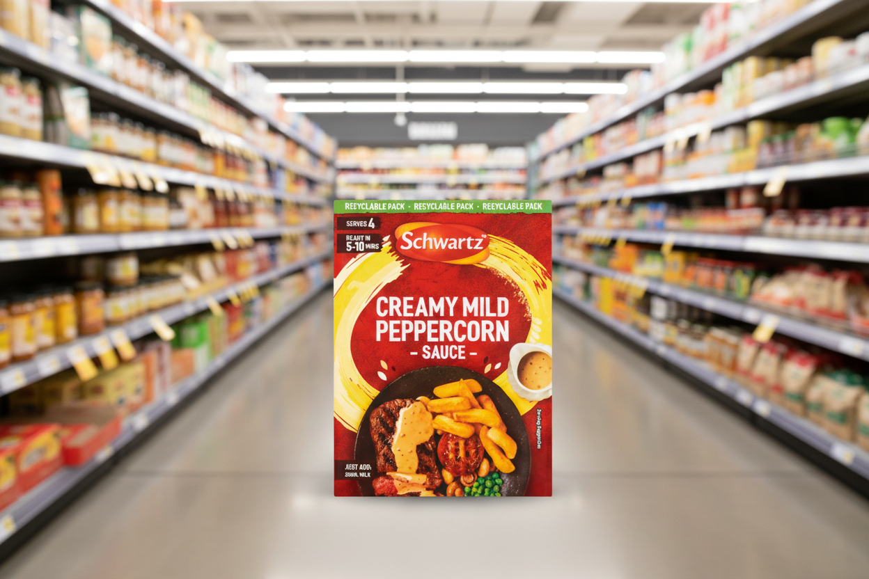 12 x Schwartz Creamy Mild Peppercorn Sauce Mix 25G