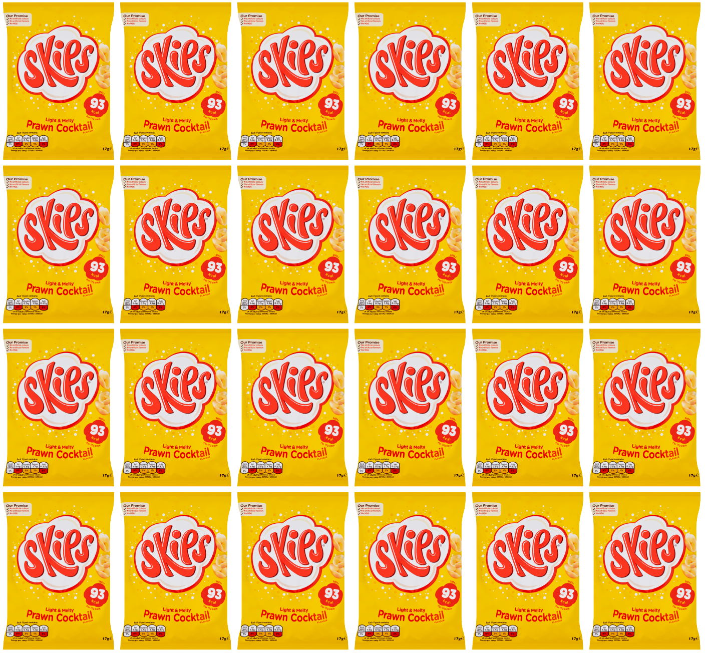 24 x Kp Skips Prawn Cocktail 17Gm
