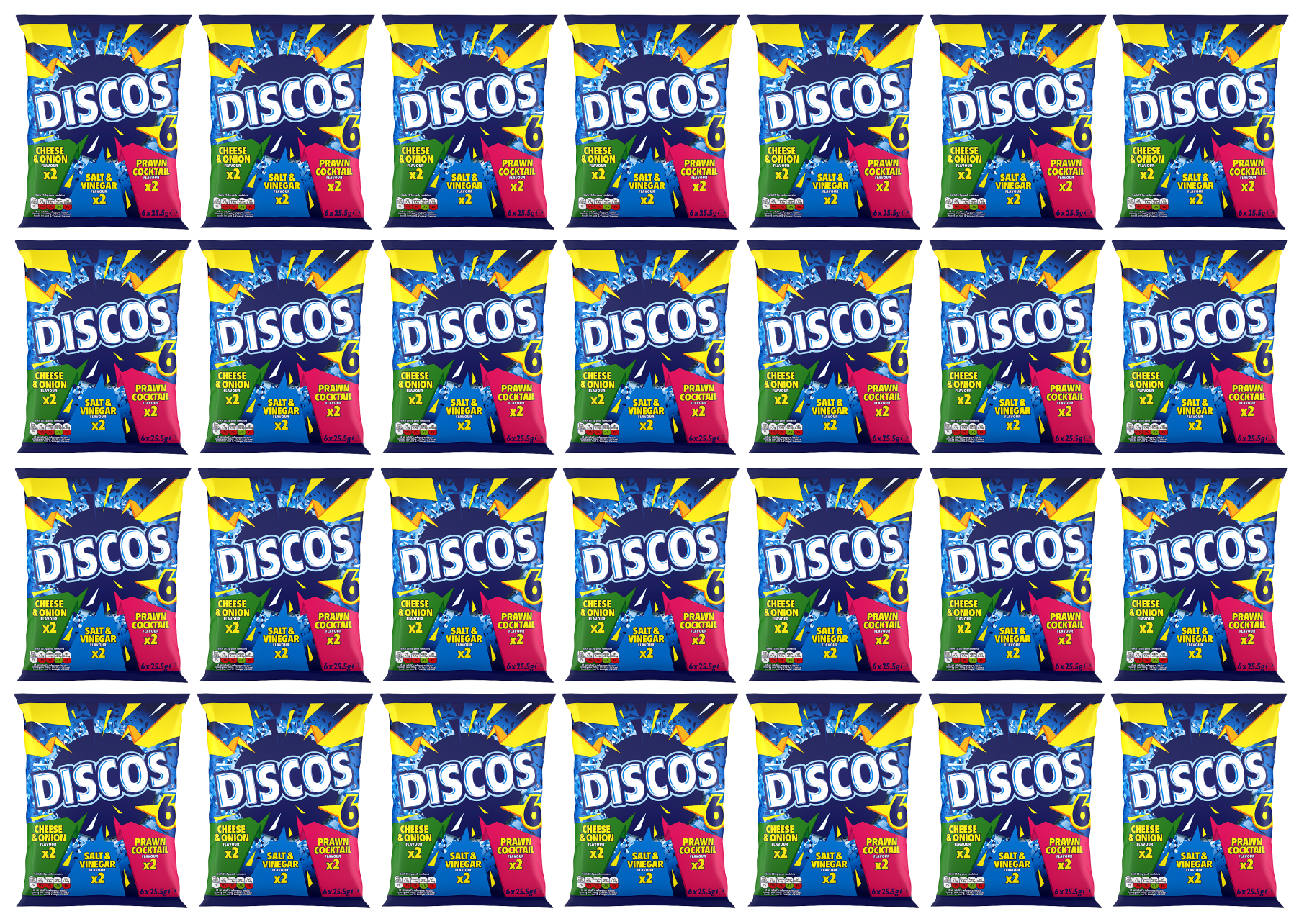 28 x Kp Discos Variety Assorted 6Pk - 6X25.5Gm