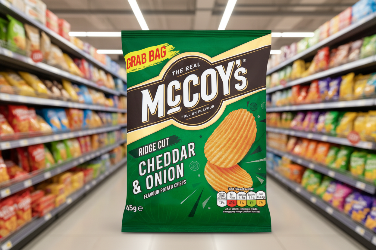 26 x Mccoys Cheddar & Onion 45Gm