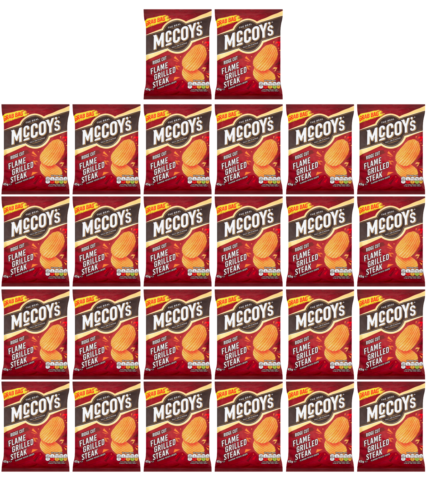 26 x Mccoys Flame Grilled Steak 45Gm