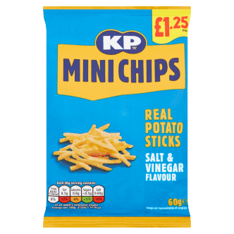 20 x Kp Mini Chips Salt & Vinegar - 60Gm