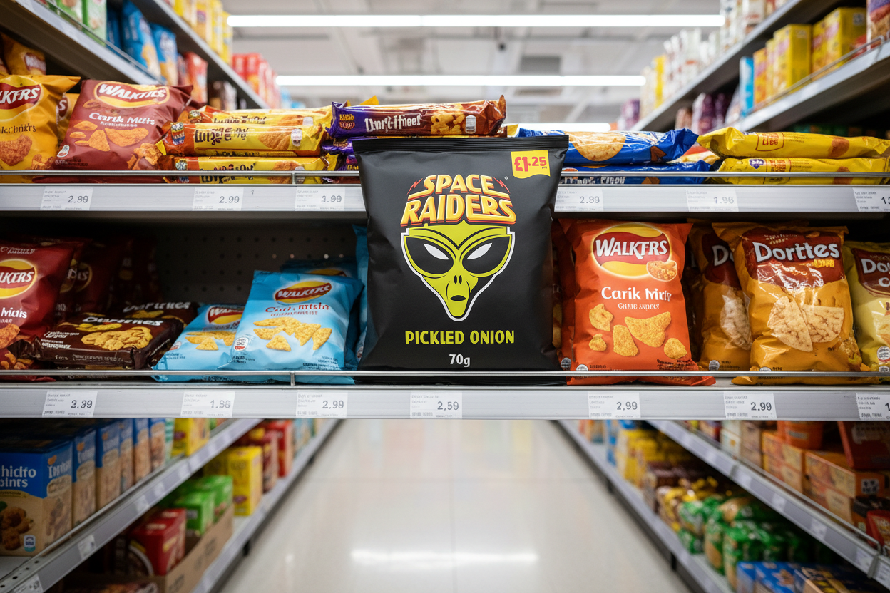 20 x Kp Space Raiders Pickled Onion - 70GM