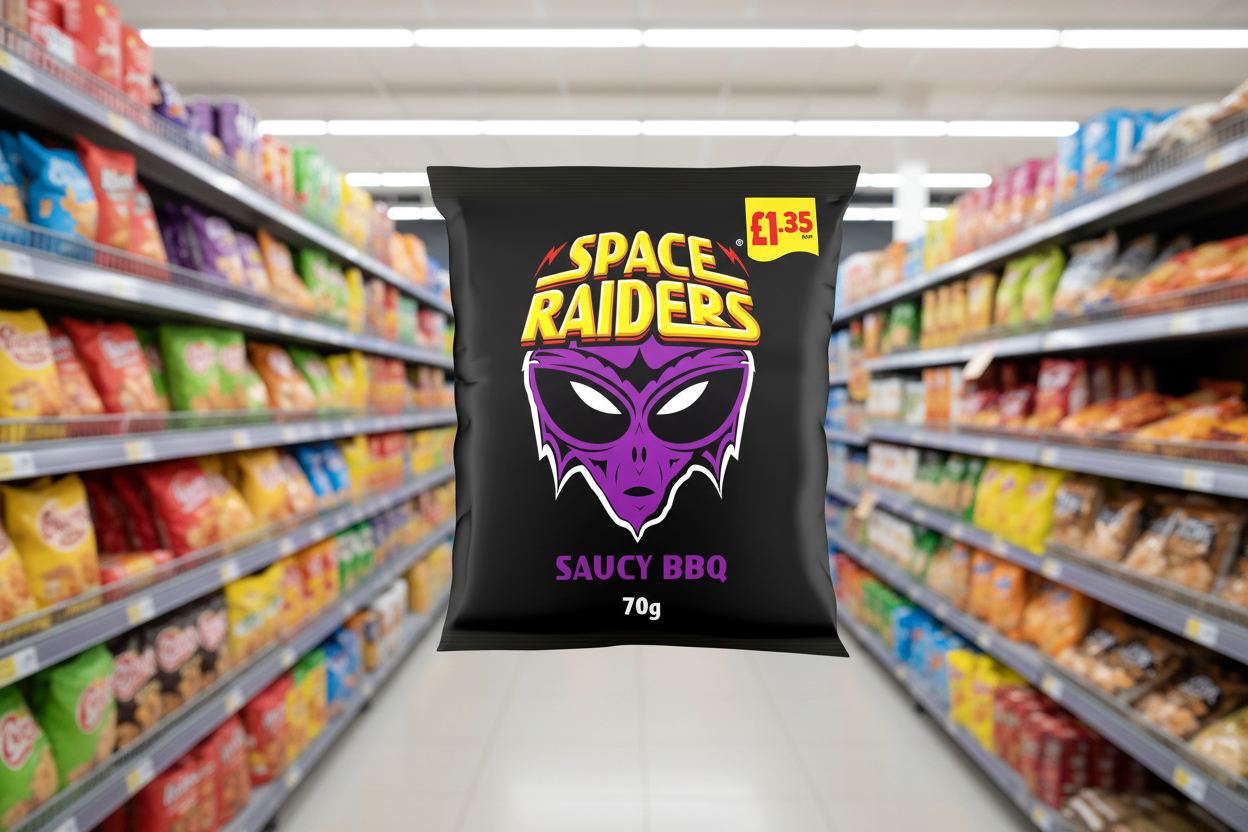 20 x Kp Space Raiders Saucy Bbq - 70GM