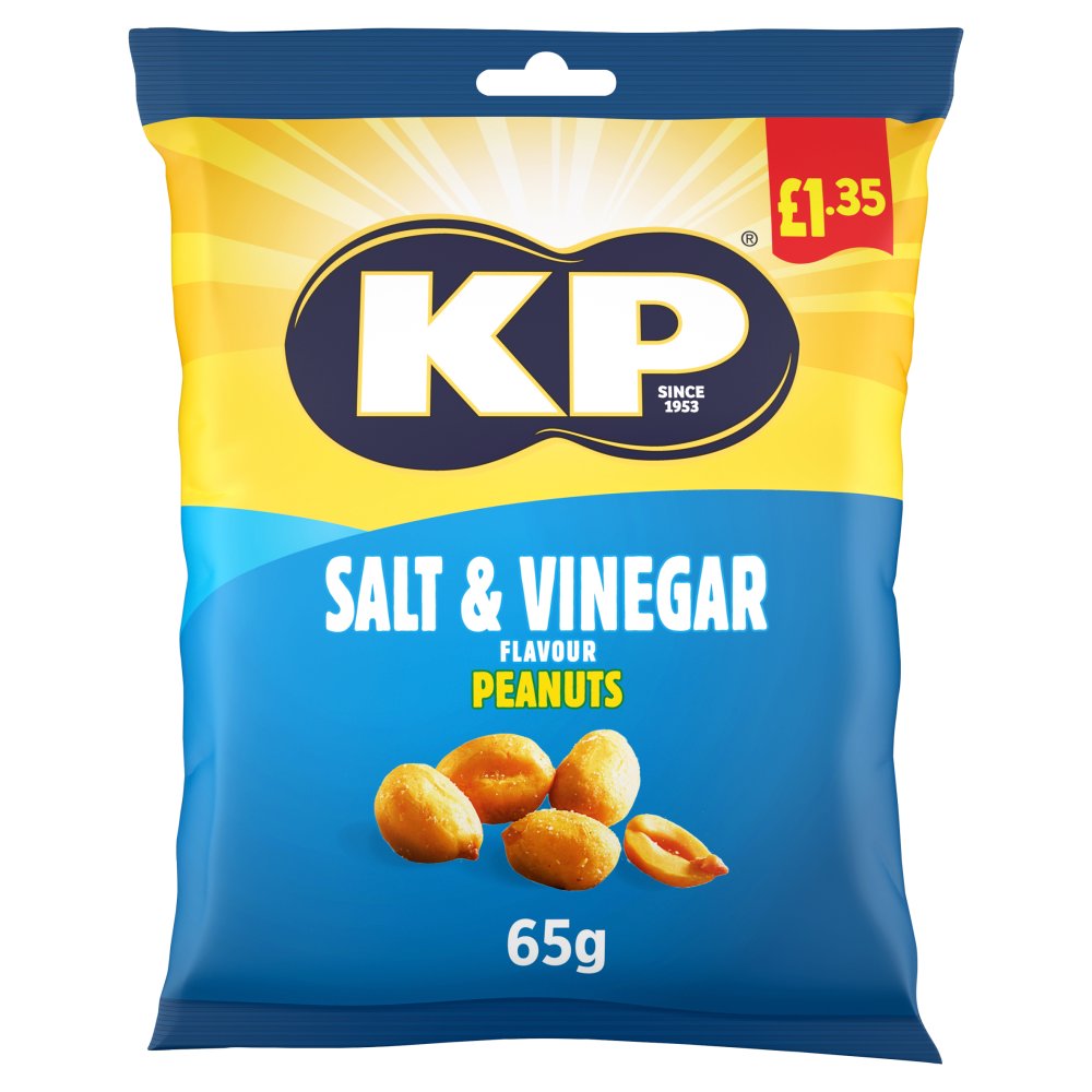 16 X Kp Salt & Vinegar Peanuts - 65Gm