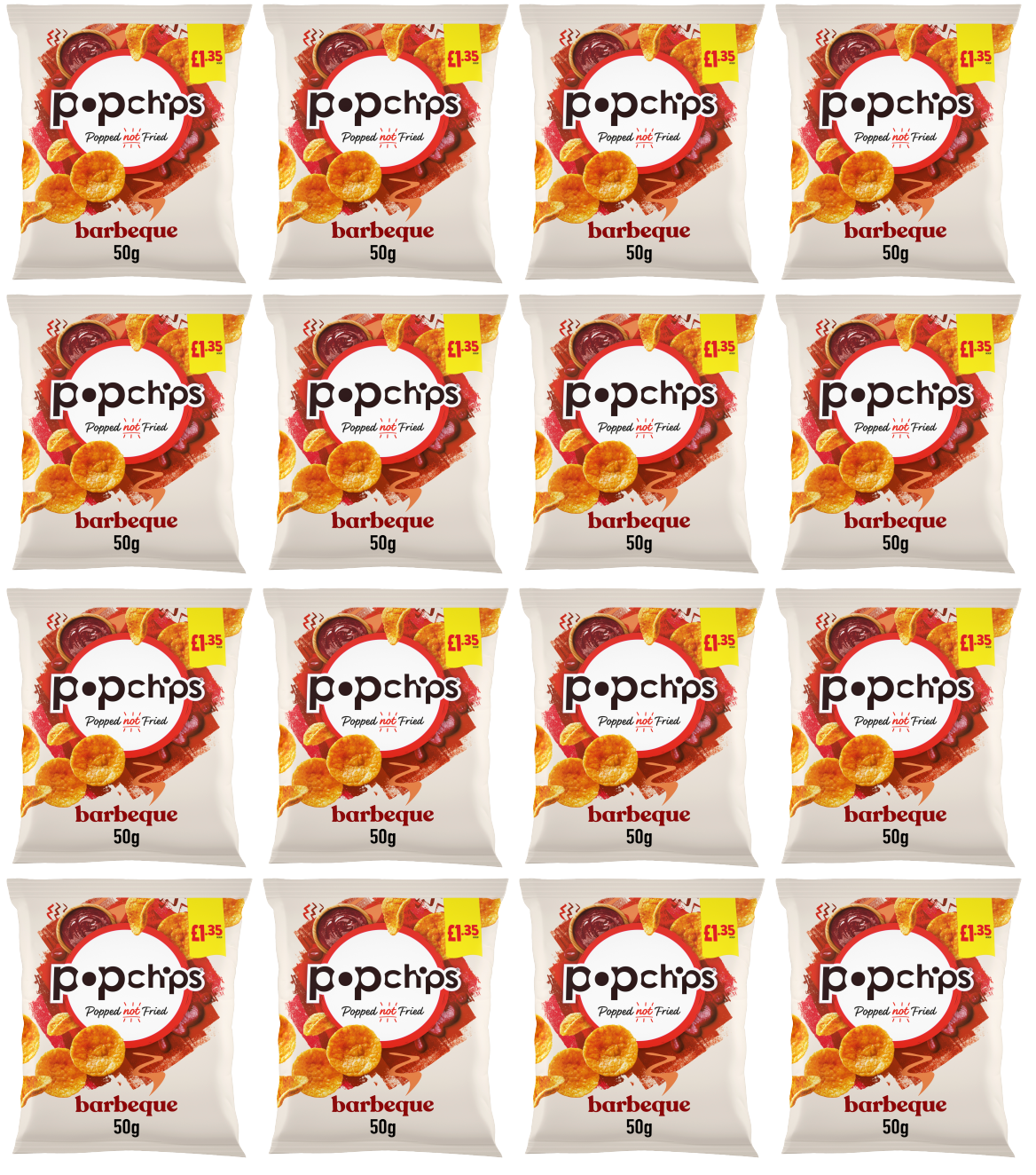 16 X Kp Popchips Bbq - 50Gm