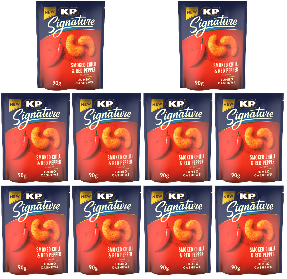 10 x Kp Signature Cashew Nuts Chilli & Red Pepper - 90GM