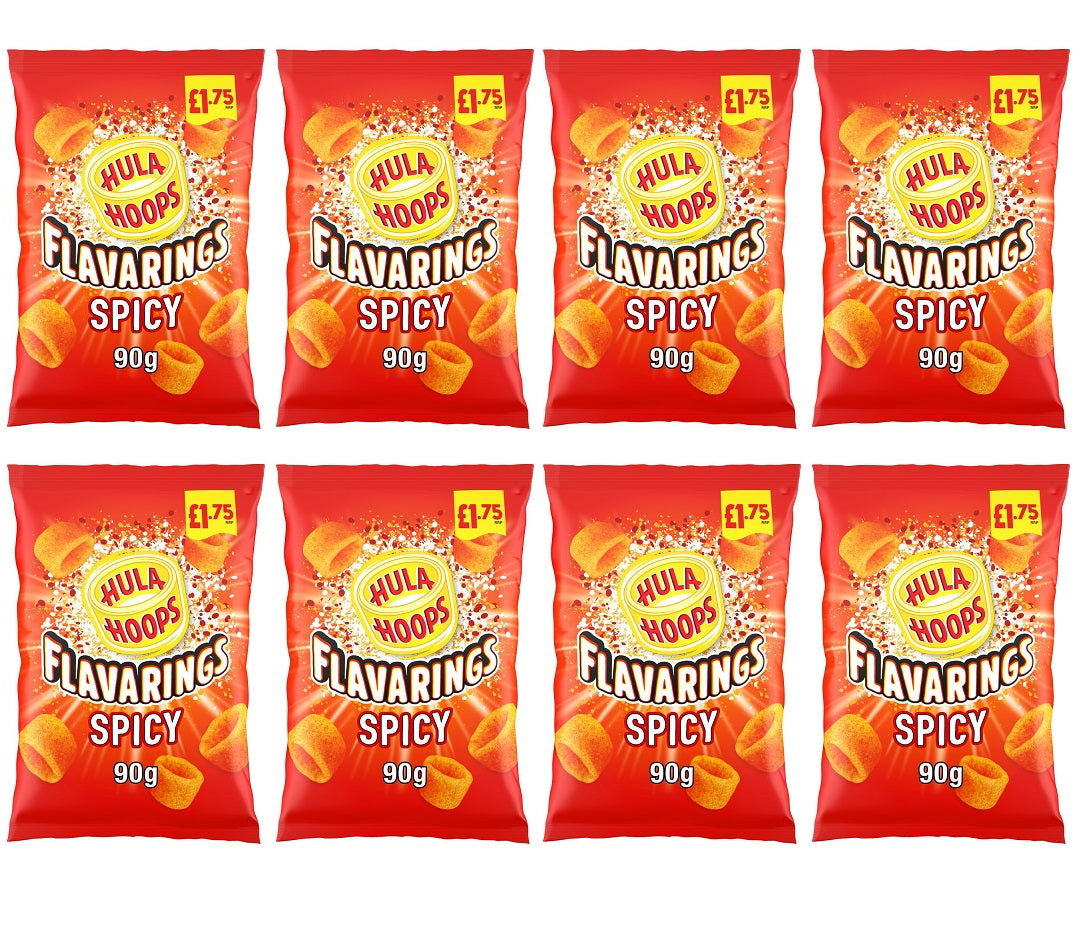 8 X Hula Hoops Flavarings Spicy - 90Gm