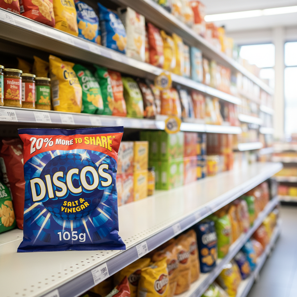 12 X Kp Discos Salt & Vinegar Sharing - 105Gm