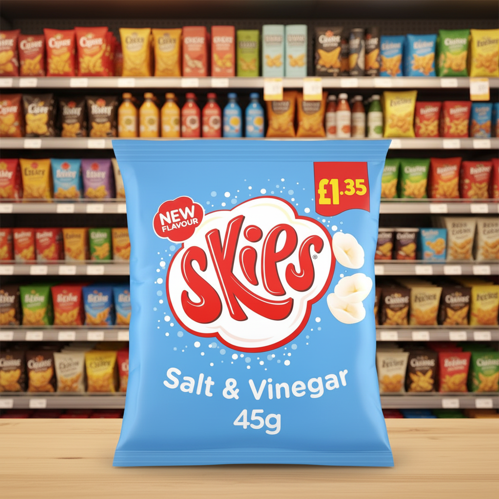 16 X Kp Skips Salt & Vinegar - 45Gm