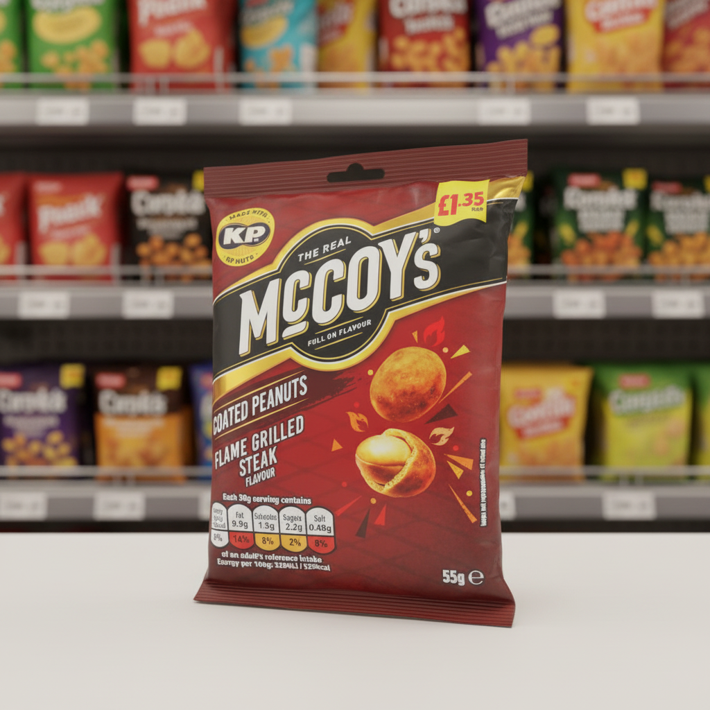 16 X Mccoys Coated Nuts Flame Grilled Steak - 55Gm