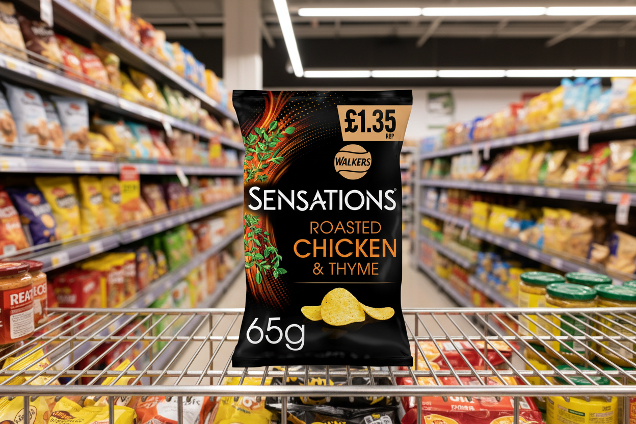 18 X Sensations Chicken & Thyme Crisps - 65Gm