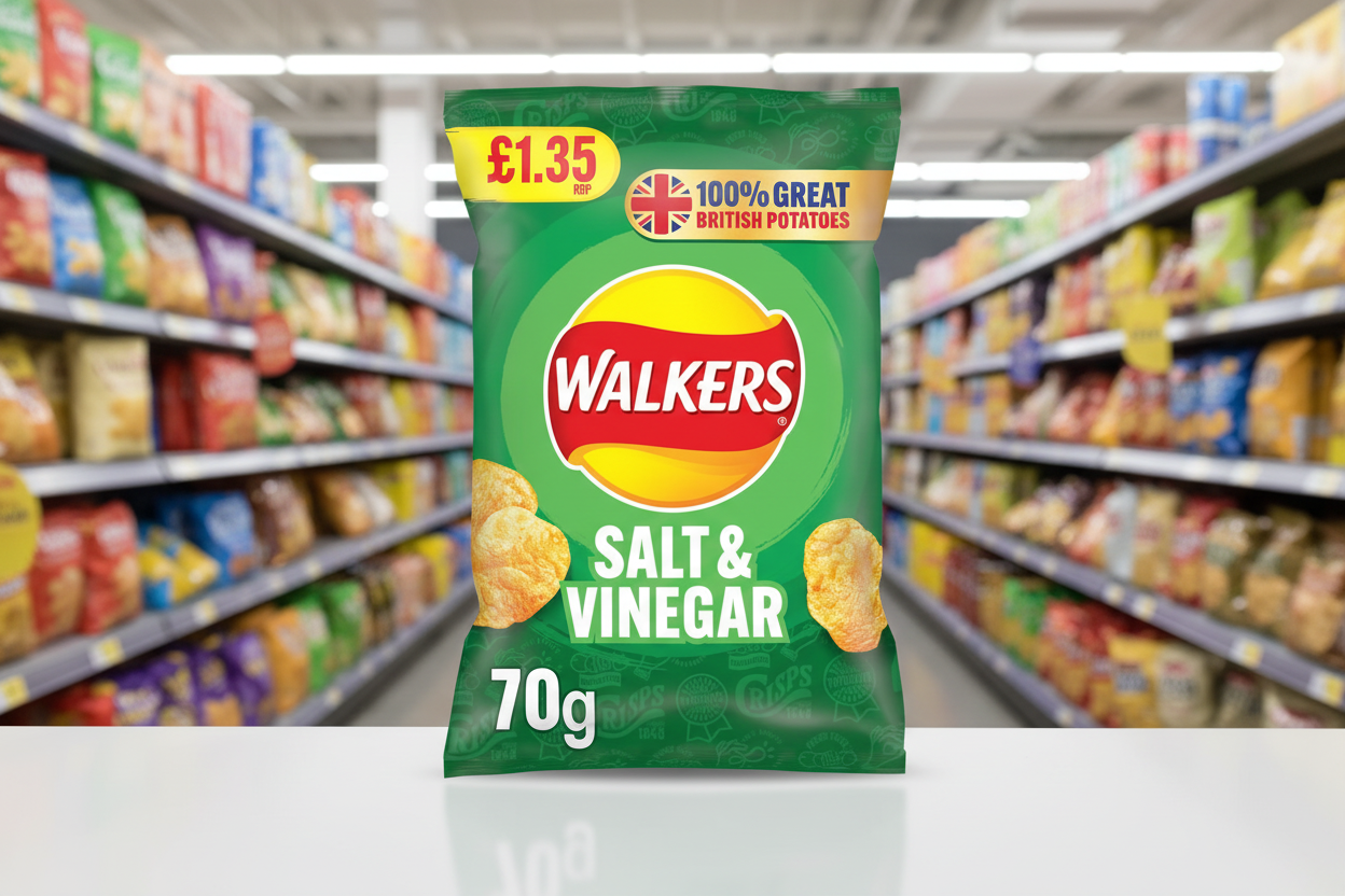 18 x Walkers Salt & Vinegar - 70GM