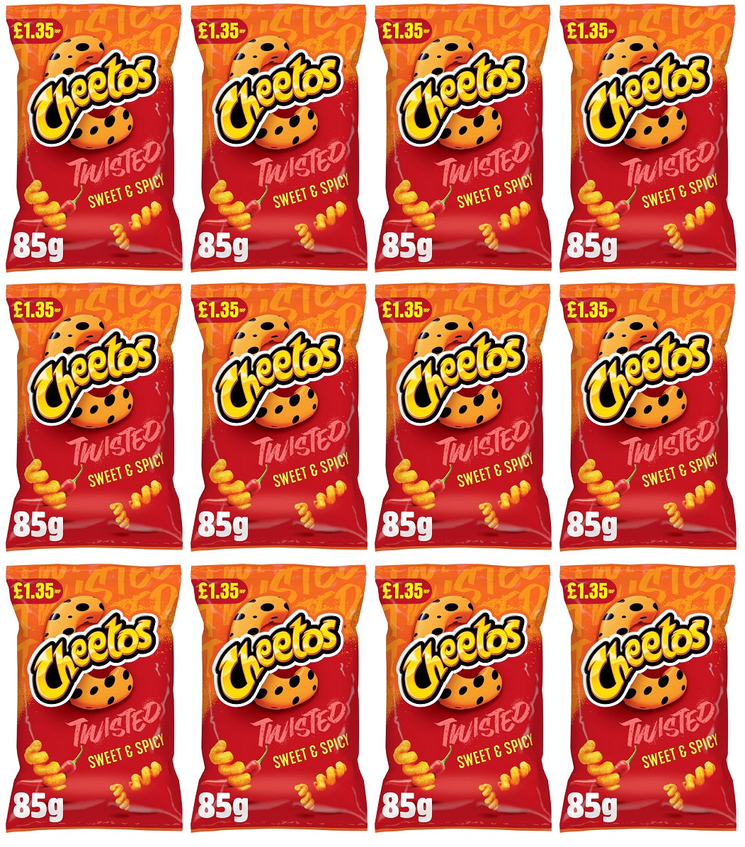 12 X Cheetos Twisted Sweet & Spicy - 85Gm
