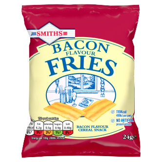 96 x Smiths Fries Bacon  Snacks Crisps 24G