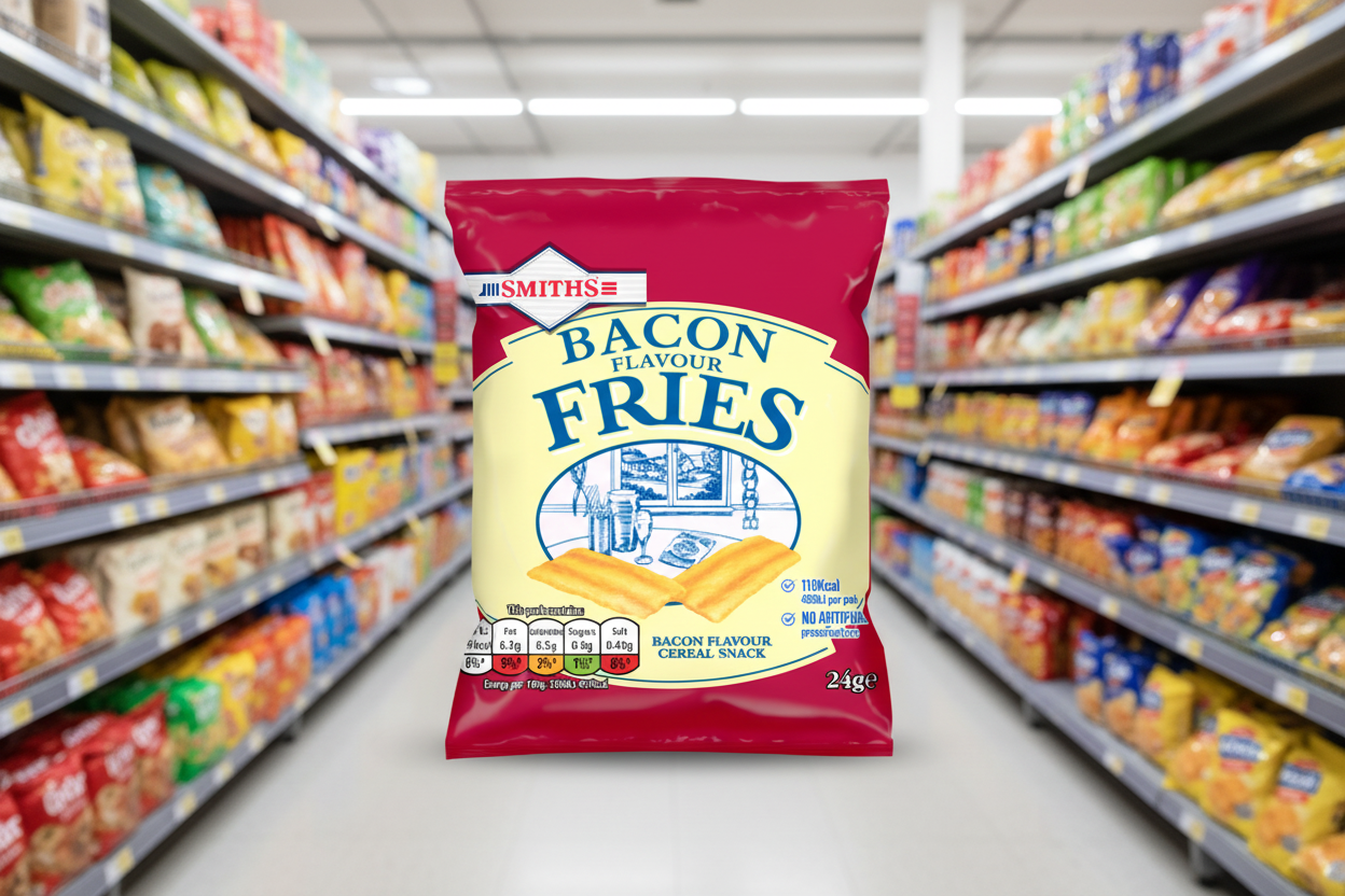 24 x Smiths Fries Bacon  Snacks Crisps 24G
