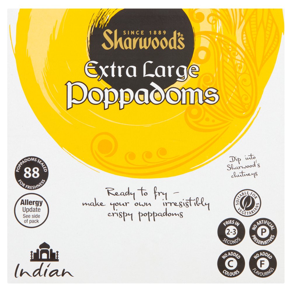 Sharwood's Extra Large Poppadoms 1Kg