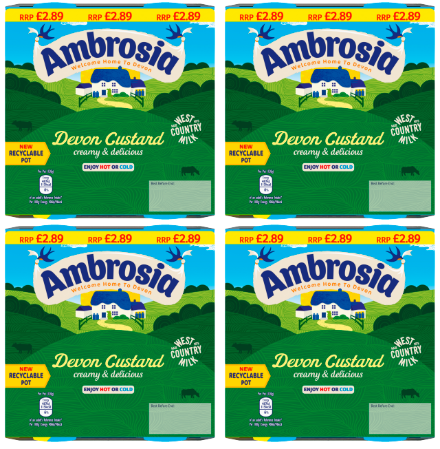 4 x Ambrosia Custard Pots 4-pack - 125GM