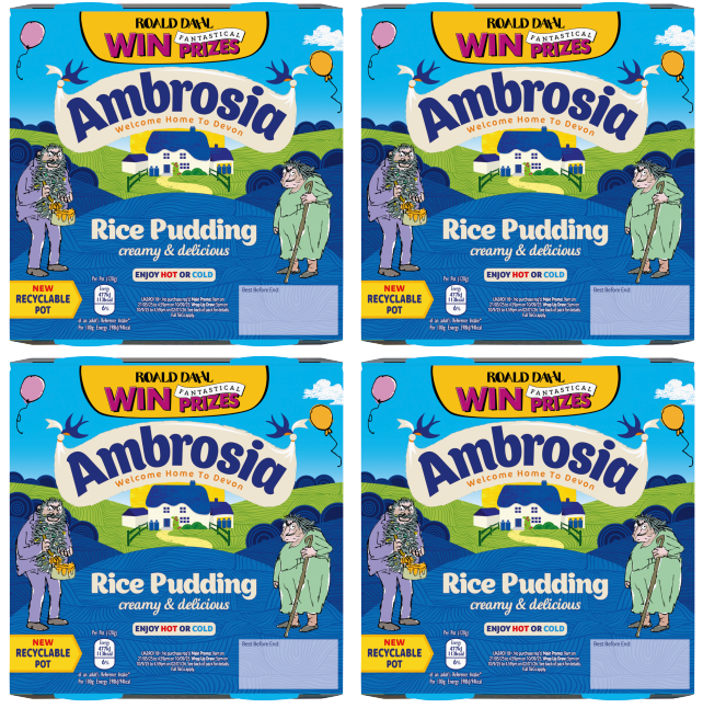 4 x Ambrosia Creamed Rice Pots 4-pack - 120GM