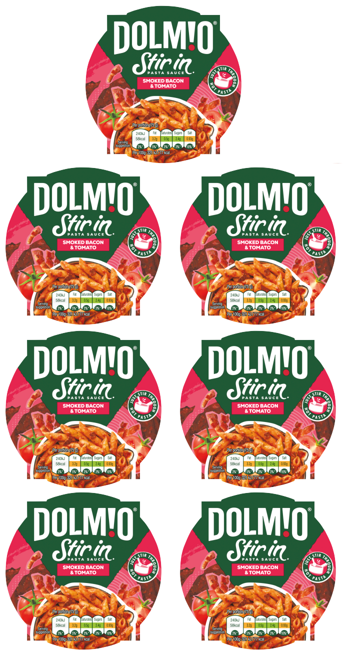 7 x Dolmio Stir-In Smoked Bacon & Tomato 150Gm