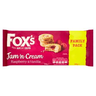 10 x Foxs Jam And Cream Twinpack 300Gm