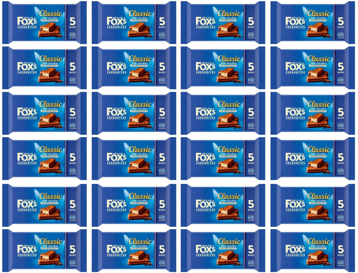 24 x Fox's Classic Original 5 Bars