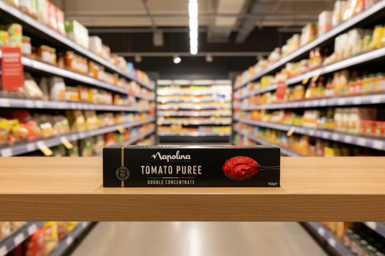 12 x Napolina - Tomato Puree Tubes 142Gm