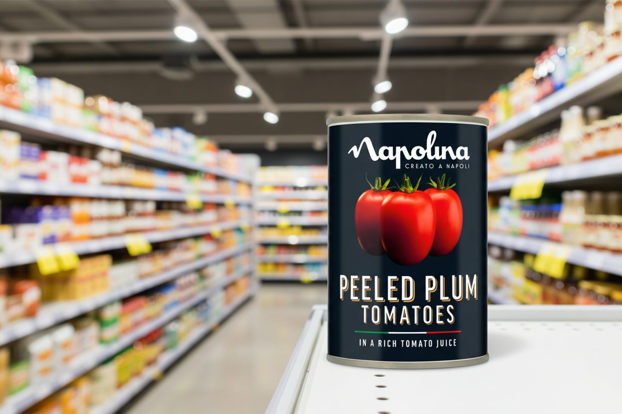 12 x Napolina Peeled Plum Tomatoes 400G