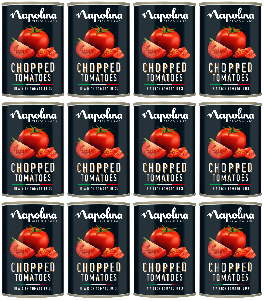 12 x Napolina Tomatoes Chopped 400Gm