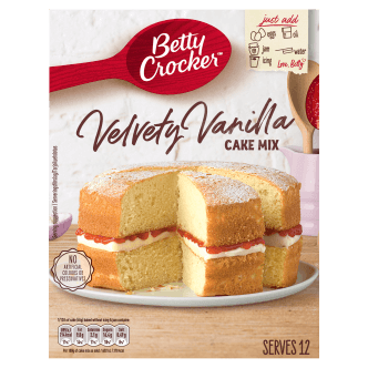 6 x Betty Crocker Velvety Vanilla Cake Mix 425G