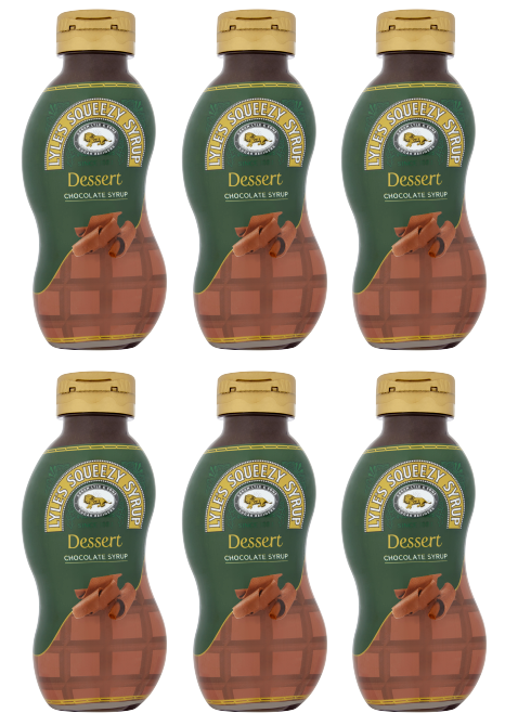 6 x Lyles Squeezy Chocolate Syrup Dessert 325Gr